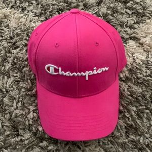 NWT Champion Basketball Hat Cap White Embroidered Logo Adult Adjustable